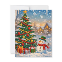 Árvore de Natal Tradicional e Cena de Férias do Bo
