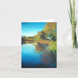 Cartão De Notas Árvores do Rio Caem Paisagem Bela Arte