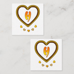 Cartão De Notas assinatura com a letra h,