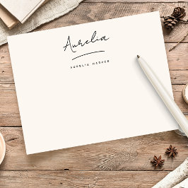 Cartão De Notas Assinatura Elegante - Papel de Carta Personalizado