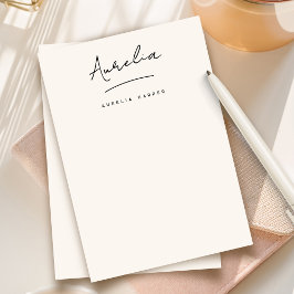 Cartão De Notas Assinatura Elegante - Papel de Carta Personalizado