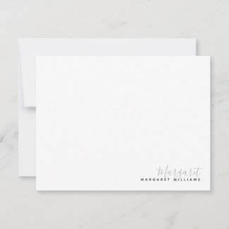 Cartão De Notas Assinatura Simples com Letra Mão Acima do Nome Imp