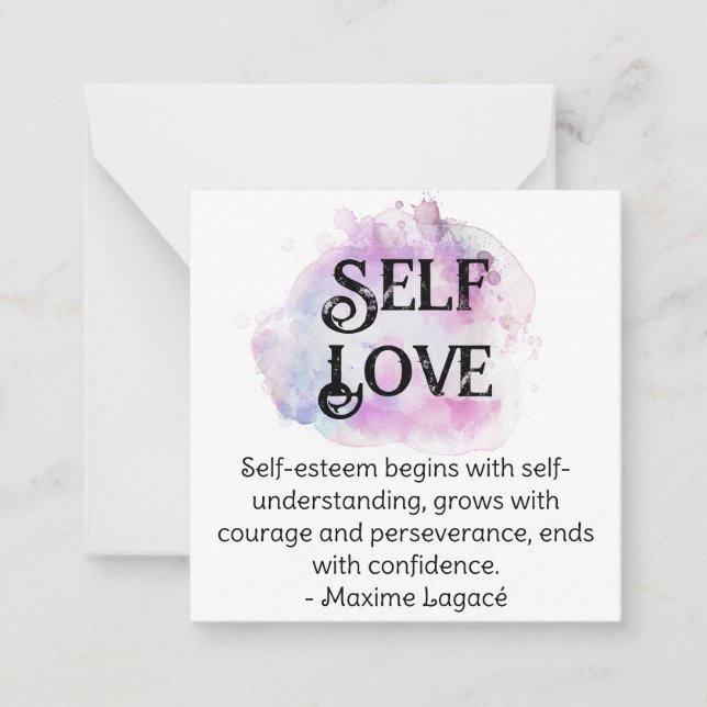 Cartão De Notas *~* Autoestima AP62 Máximo de Placa de Nota Plana  (Frente)