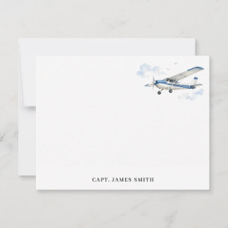 Cartão De Notas Aviação Piloto Personalizada