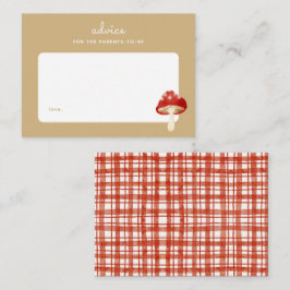 Cartão De Notas Aviso de Parentalidade de Picnic de Cogumelo Verme