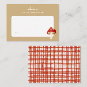 Cartão De Notas Aviso de Parentalidade de Picnic de Cogumelo Verme