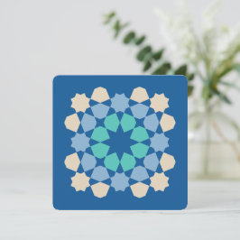 Cartão De Notas Azulejo de Tranquilidade Turquesa (personalizável)
