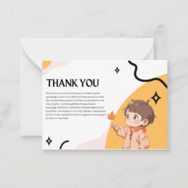 Cartão De Notas Baby shower Thank you cards