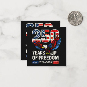 Cartão De Notas bandeira americana do aniversário de 250 anos