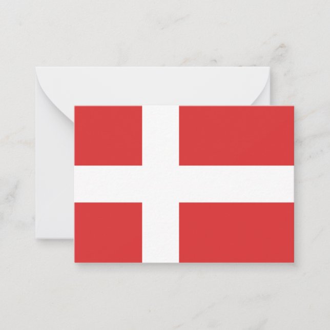 Cartão De Notas Bandeira da Dinamarca (Frente)