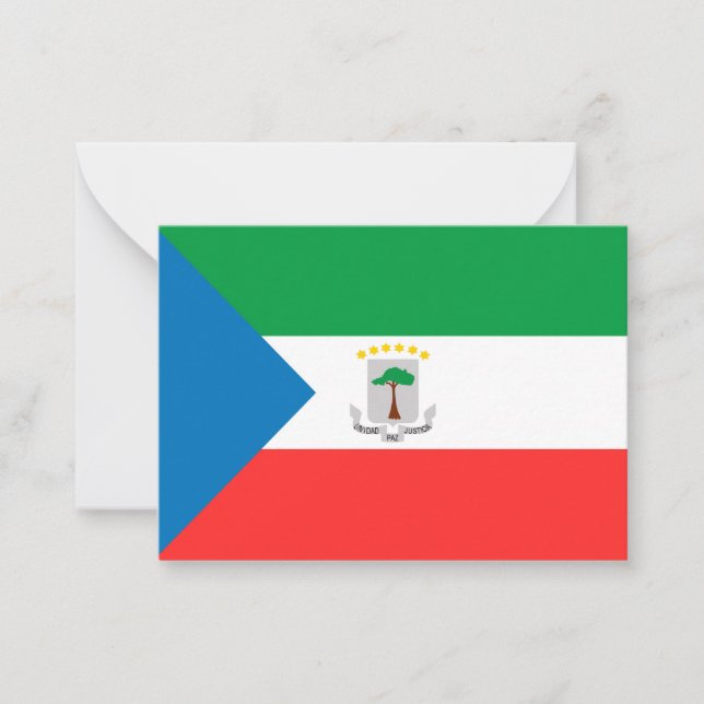 Cartão De Notas Bandeira da Guiné Equatorial (Frente)