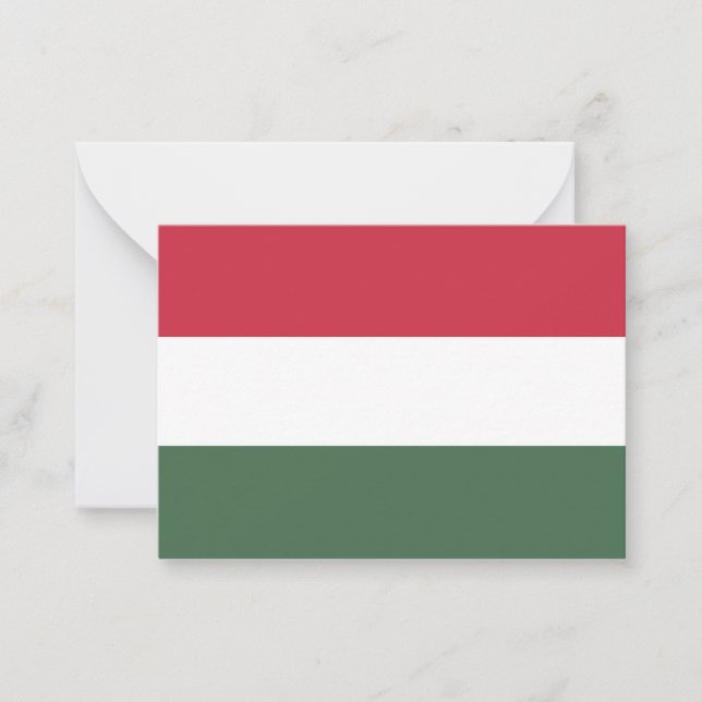 Cartão De Notas Bandeira da Hungria (Frente)