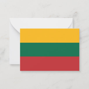 Cartão De Notas Bandeira da Lituânia