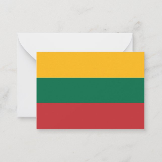 Cartão De Notas Bandeira da Lituânia (Frente)
