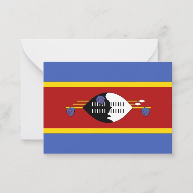 Cartão De Notas Bandeira da Suazilândia (Frente)