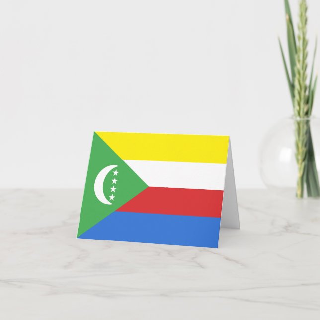 Cartão De Notas Bandeira das Comores (Frente)