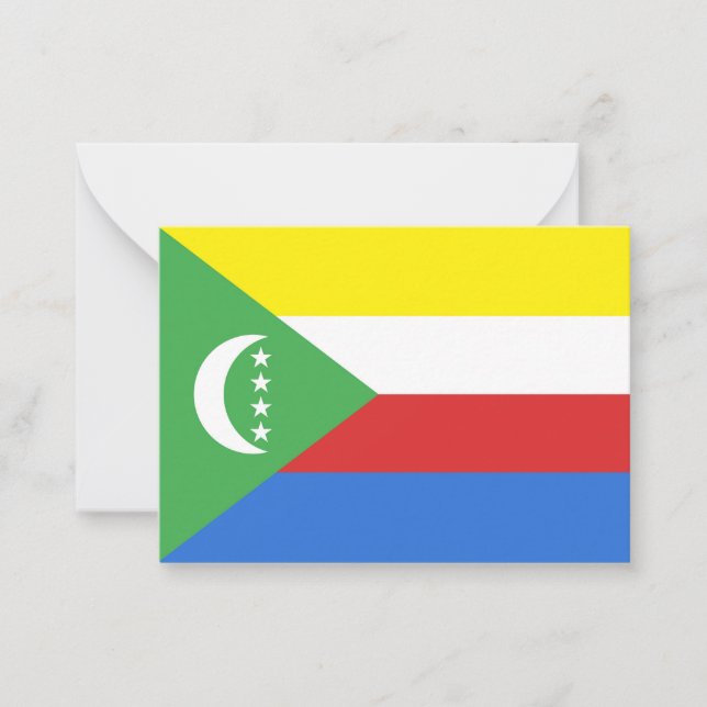 Cartão De Notas Bandeira das Comores (Frente)