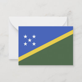Cartão De Notas bandeira das Ilhas Salomão