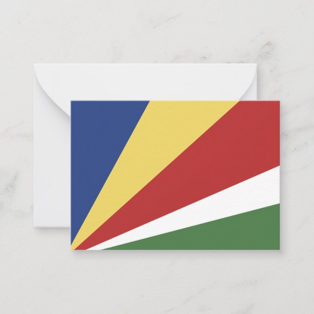 Cartão De Notas Bandeira das Seychelles (Frente)