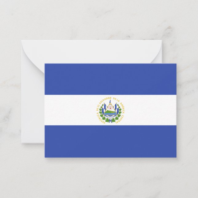 Cartão De Notas Bandeira de El Salvador (Frente)