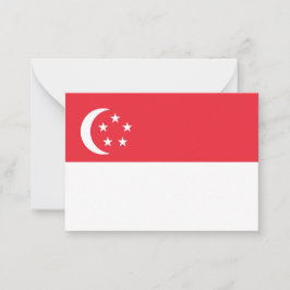 Cartão De Notas bandeira de Singapura