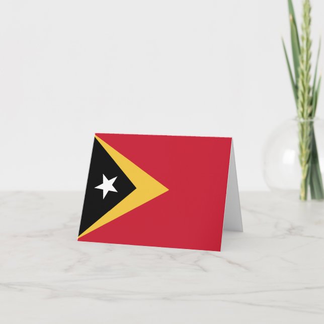 Cartão De Notas bandeira de Timor Leste (Frente)