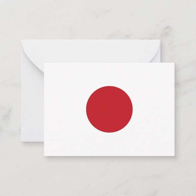 Cartão De Notas Bandeira do Japão (Frente)