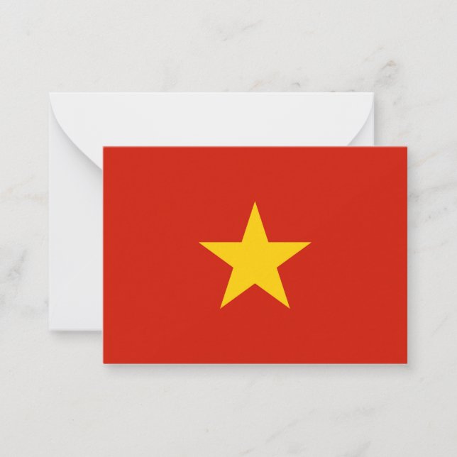 Cartão De Notas bandeira do Vietname (Frente)