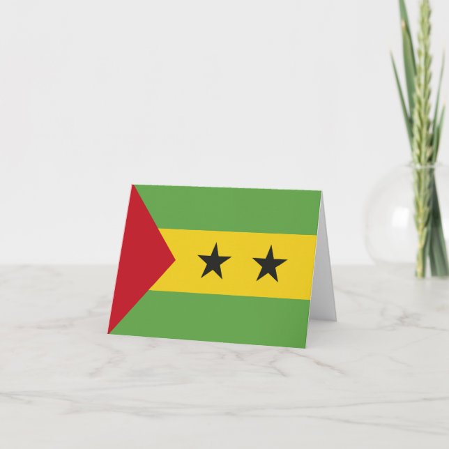 Cartão De Notas bandeira São Tomé e Príncipe (Frente)