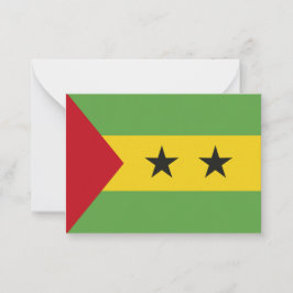Cartão De Notas bandeira São Tomé e Príncipe