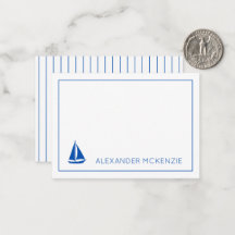 Barco à Vela Personalizado Azul Marinho e Branco