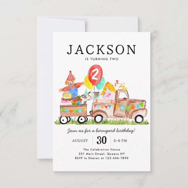 Cartão De Notas Barragem de Orçamento Animais de Caminhão de Passa (Frente)