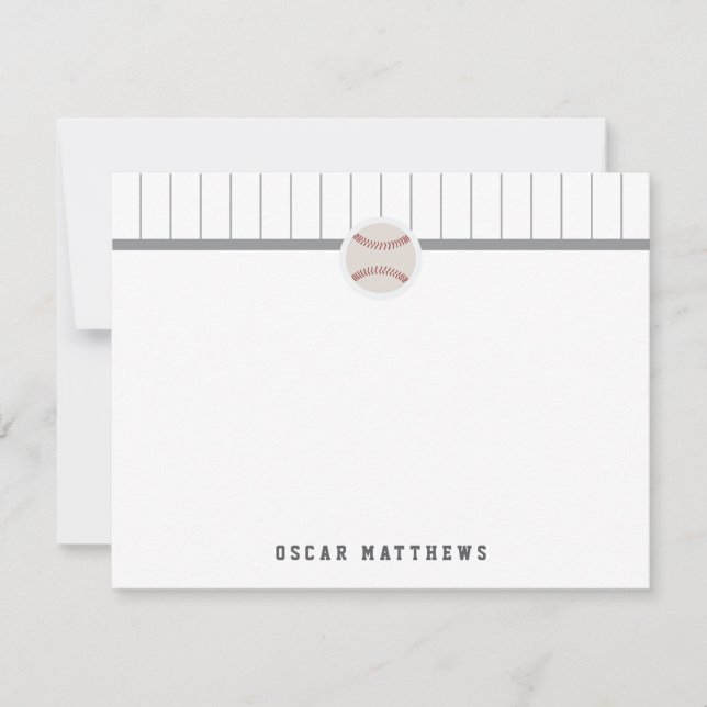 Cartão De Notas Baseball (Frente)