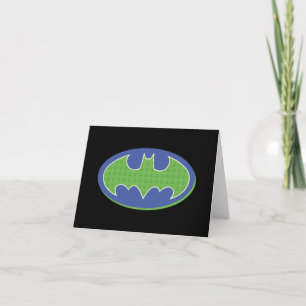 Cartão De Notas Batman Símbolo roxo e verde