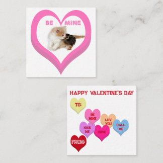 Cartão De Notas BE MINE Valentine's Critters Conversation Hearts