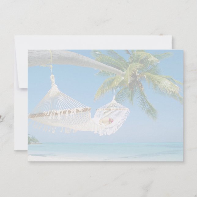 Cartão De Notas Beach Scene Flat Note Card (Frente)