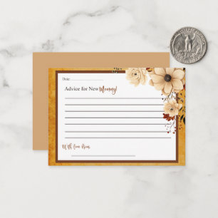 Cartão De Notas Bebê Floral Rustic Boho Advogado para Placa de Mam