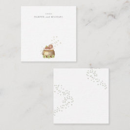 Cartão De Notas Bebê no dia de São Patrício em aquarela