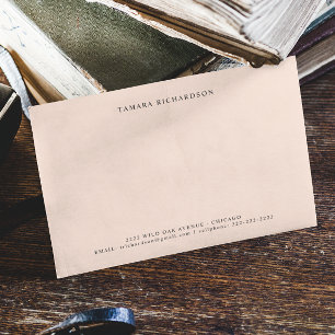 Cartão De Notas bege mínimo elegante personalizado