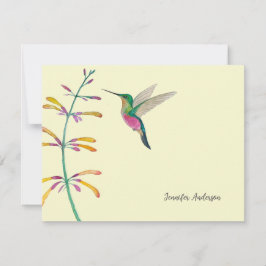 Cartão De Notas Beija-flor Personalizado