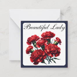 Cartão De Notas Beleza Floral Preto e Branco
