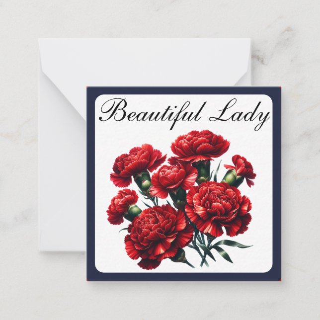 Cartão De Notas Beleza Floral Preto e Branco (Frente)