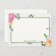 Cartão De Notas Belo Papel de carta Floral Personalizado Vintage (Frente/Verso)