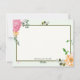 Cartão De Notas Belo Papel de carta Floral Personalizado Vintage (Frente)