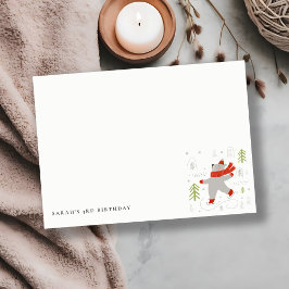 Cartão De Notas Belo Urso Florestal De Inverno Esquece Qualquer Cr