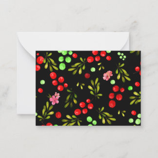 Cartão De Notas Berries Pattern