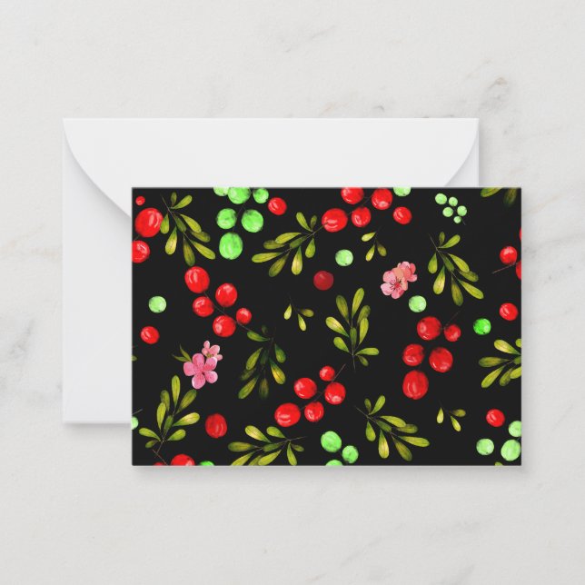 Cartão De Notas Berries Pattern (Frente)