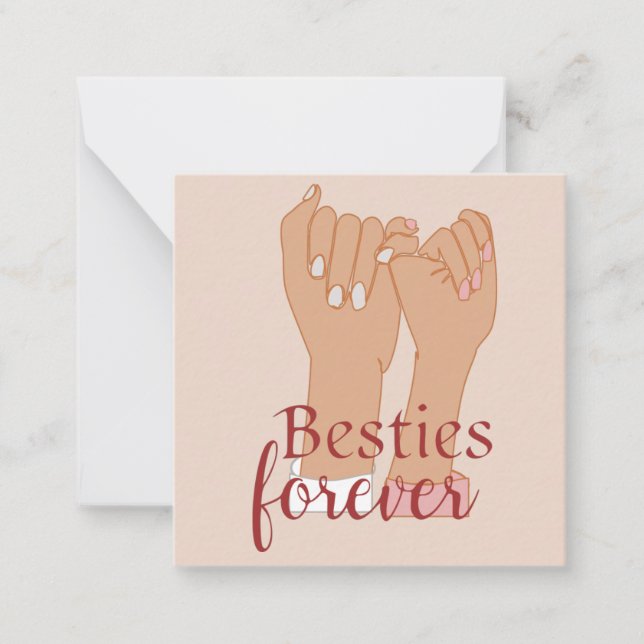 Cartão De Notas Besties para Notecard (Frente)