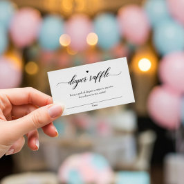 Cartão De Notas Bilhete de Fralda Elegante Clássico da  de Chá de 