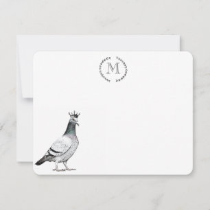 Cartão De Notas Bird Lover Pigeon Personalizado Real